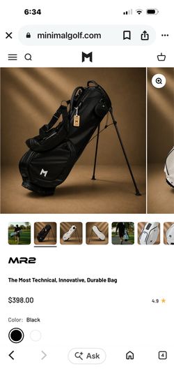 Minimal Golf Premium Solar Golf Stand bag with speaker