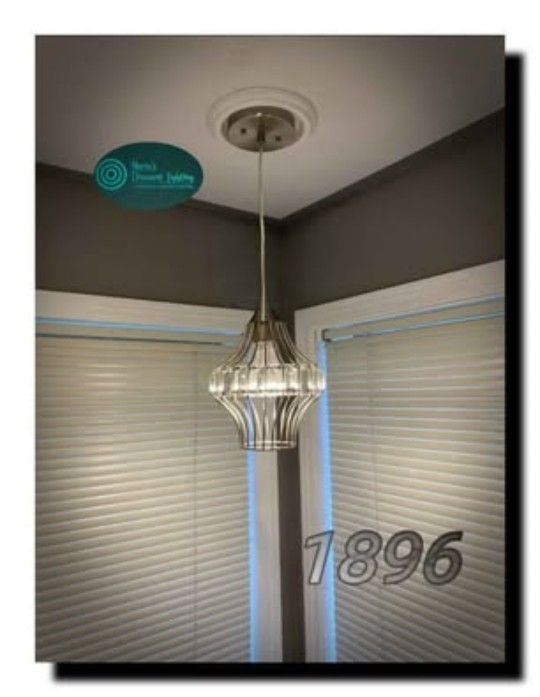 Westinghouse (contact info removed) One-Light Mini, Brushed Nickel Finish with Crystal Prism Cage Shade Indoor Pend