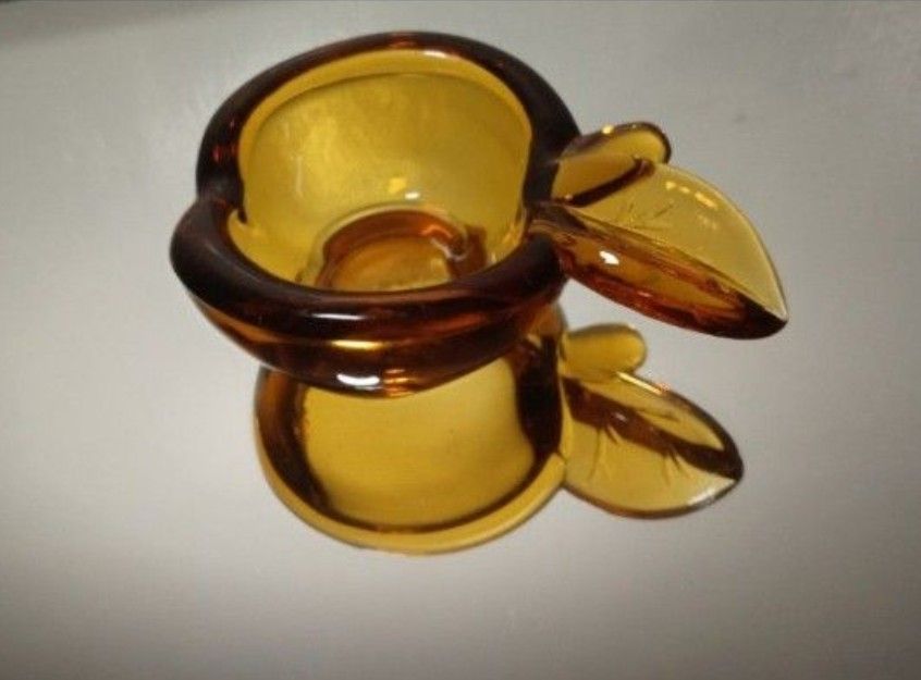 MID CENTURY - VIKING GLASS ASHTRAY - PAPERWEIGHT 5"×2"