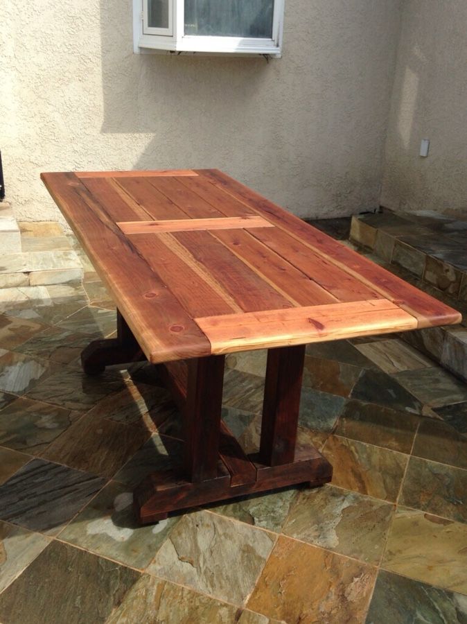 Redwood custom table 6x3