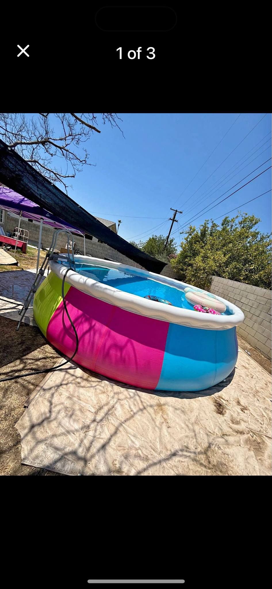 Large 18ft X 48in Pool New In Box Ladder And Pump Included