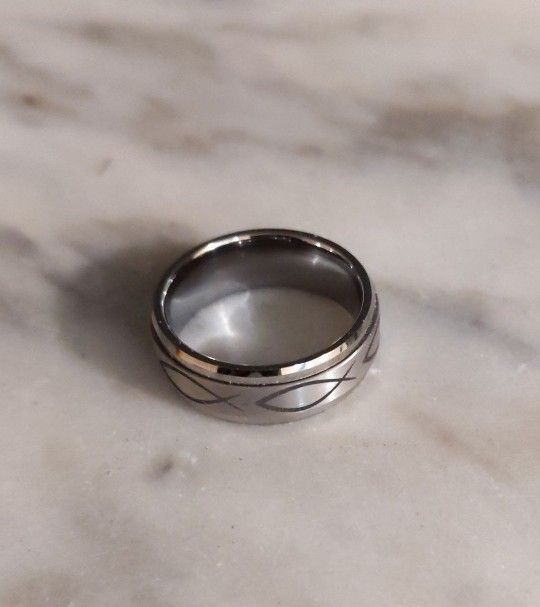 Tungsten, Spinner Christian Ichthyus Ring, 10.50