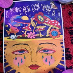 O Mundo Real Está Dentro De Ti Canvas Art Poster Print