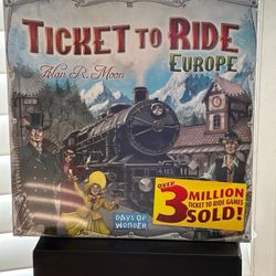 Ticket To Ride Europe Board Game.  New Never Been Opened.