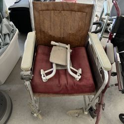 Old Mobility Products - 2 Wheel Chairs, 1 Walker, And 1 Toilet