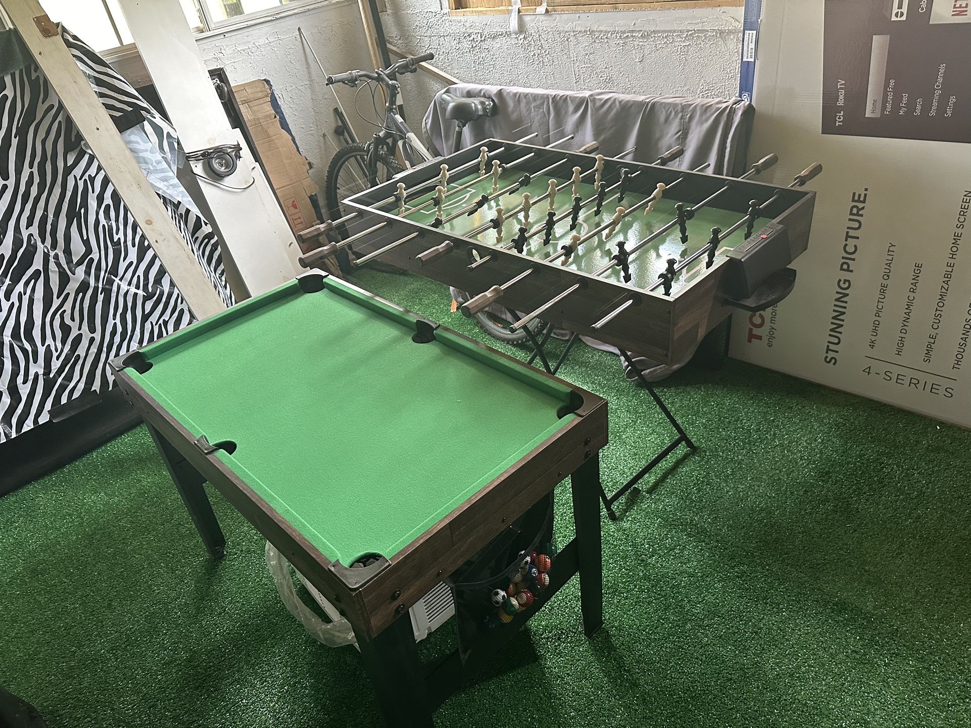 Kids Pool Table, Soccer, Ping Pong