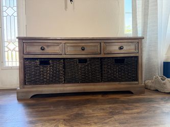 Entry bench with drawers and storage