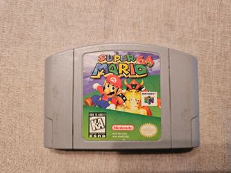 Nintendo 64 Super Mario 64 game cartridge