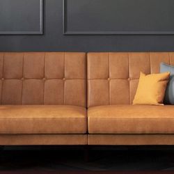 Brown leather Couch 