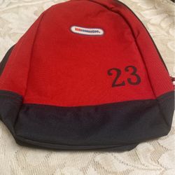 Small Kid Connection Red And Black Backpack.