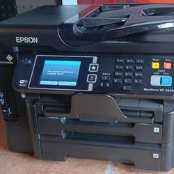 Epson WorkForce WF-3640 All-in-One Wireless Color Printer/Copier/Scanner/Fax Machine.
