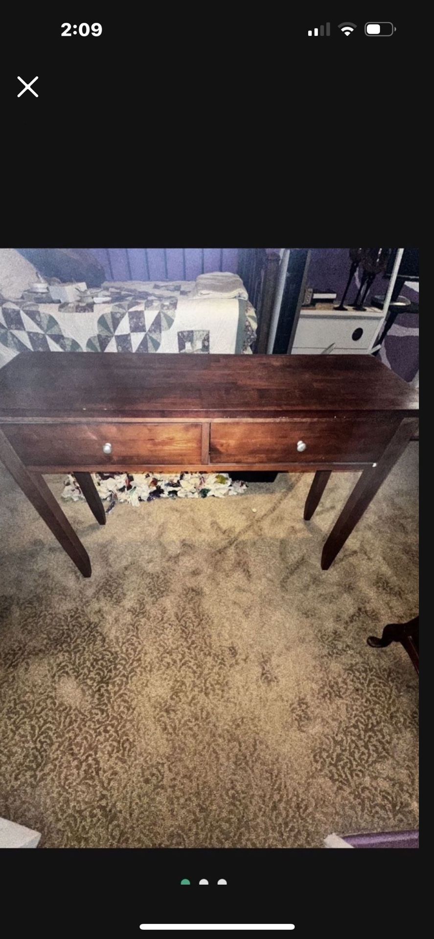 Wood Console Table