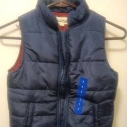 New! Kids Dark Blue Buffalo Puffer Vest Size 7