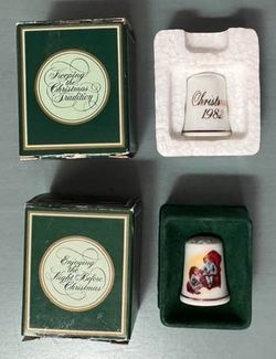 Vintage Avon Thimbles in Box 1982-‘83 Collectibles $5 for Both