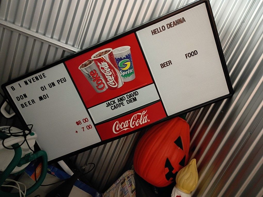 Coca Cola Convience Restaurant Store Display Sign
