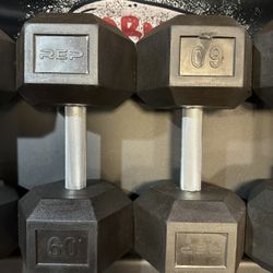 Rep Fitness Hex Dumbbell Pair 60LBS