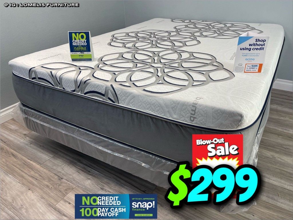 King Sky Comfort Bamboo Cool Gel Memory Foam Mattress!!