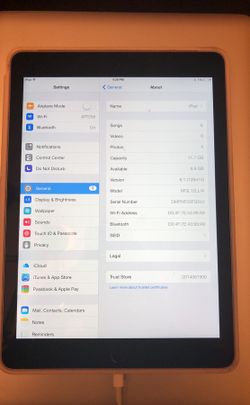 iPad latest generation, 12gb.