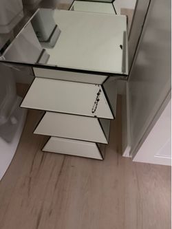 Mirrored side table