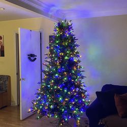 6’ Light Up Artificial Christmas Tree With Storage Bag On Wheels