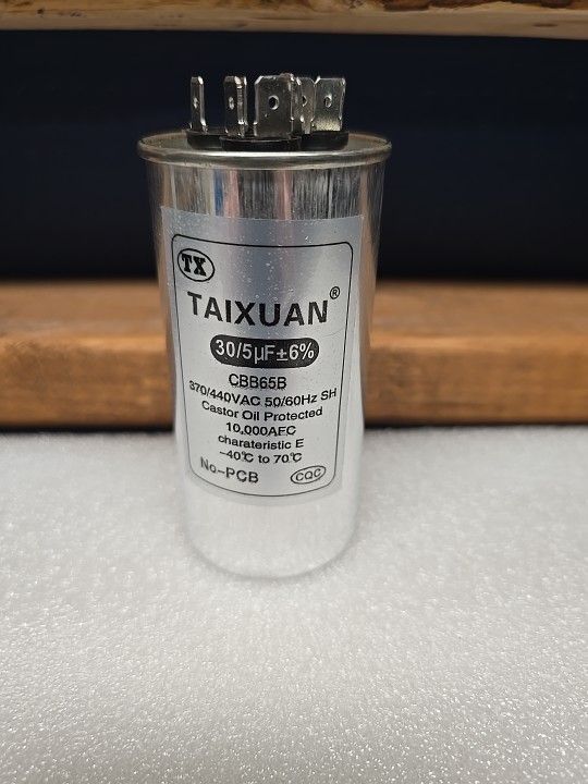 AC Capacitor 30/5 uF 370V/440V CBB65 Round Dual Run Start AC Capacitors 30 5 MFD