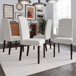 CraftPorch Simply Elegant Solid Dining Chairs (Set of 4) - Dark Brown
