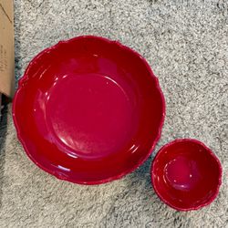 Princess House Pavillion Berry Serving Bowl Set