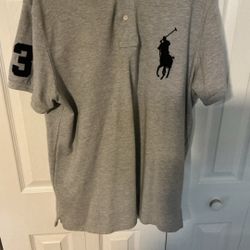 Polo Ralph Lauren Custom Slim Fit Grey Polo Shirt Xl