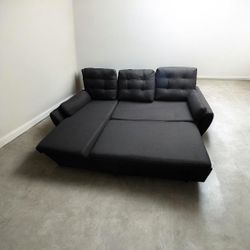 Like NEW Beautiful, Functional 3 Seat Inc Chaise With Storage Couch, Sofa, Sectional, Pull Out Bed
