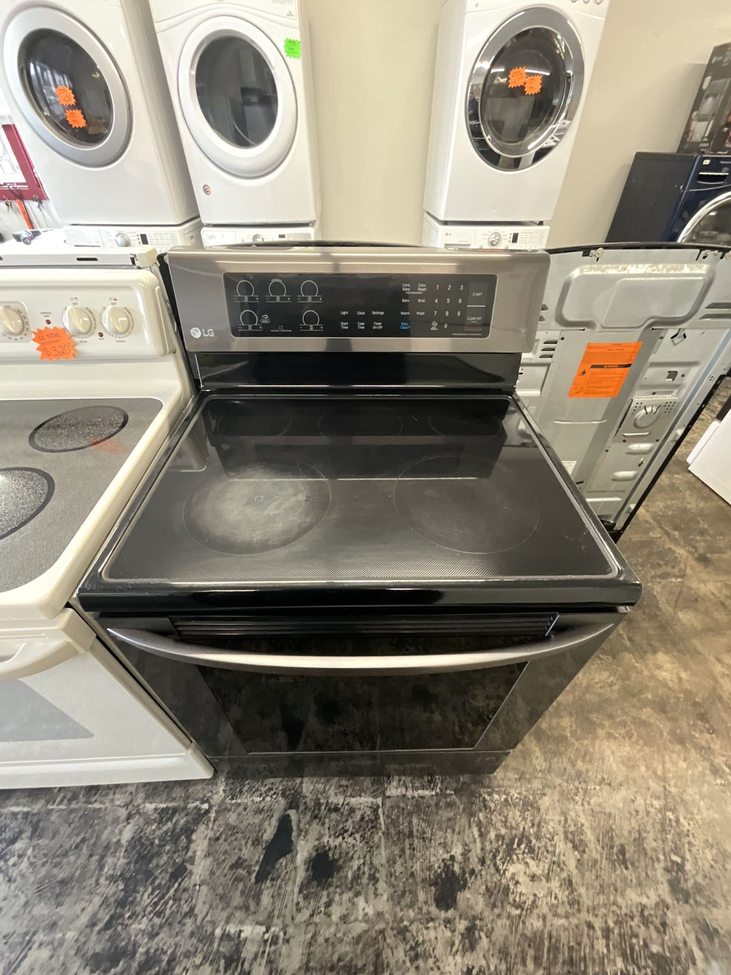 Black Stainless Steel LG Glass Top Stove