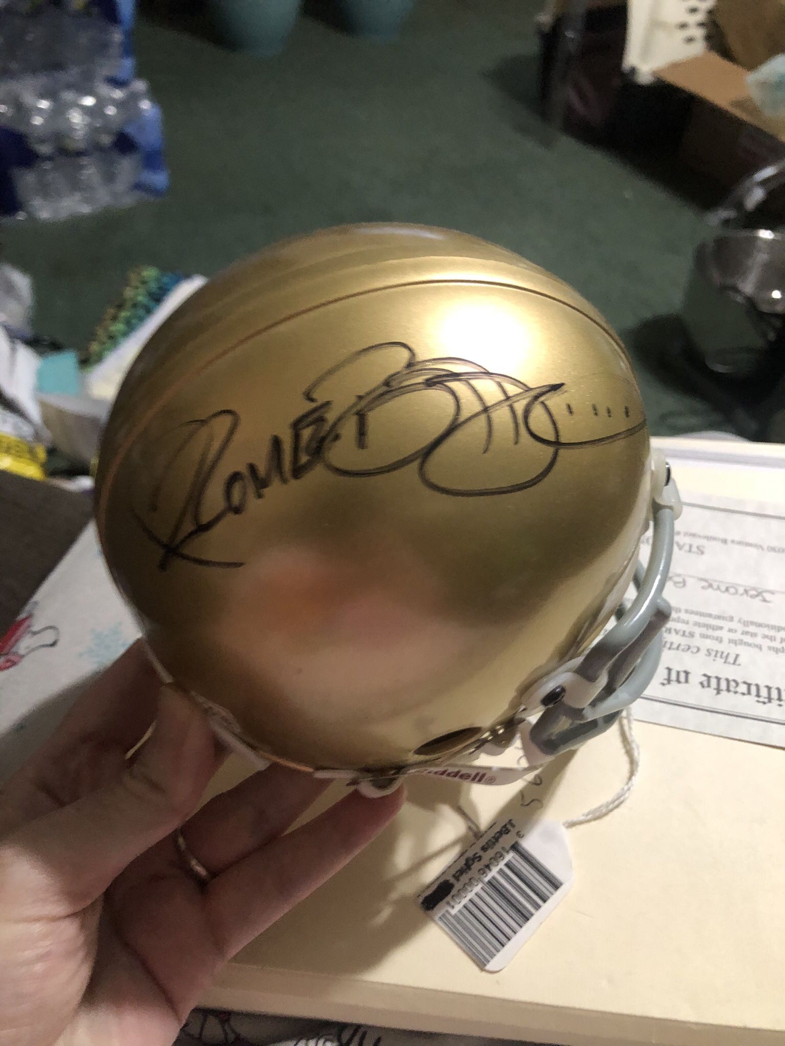 JEROME BETTIS AUTOGRAPHED MINI FOOTBALL HELMET W COA