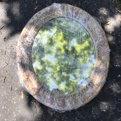 Vintage mirror antique mirror wood carving