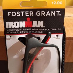 Foster Grant Brand New Mens Light Weight 2.00 Strength Readers With Case