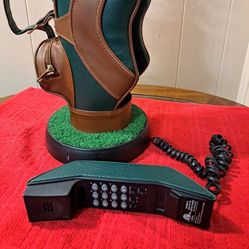 Vintage Novelty Land Line Golf Bag with Golf Clubs
