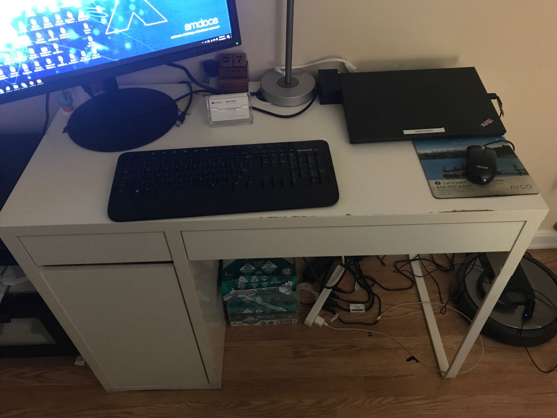IKEA Desk, White, 41 3/8 x 19 5/8 inches