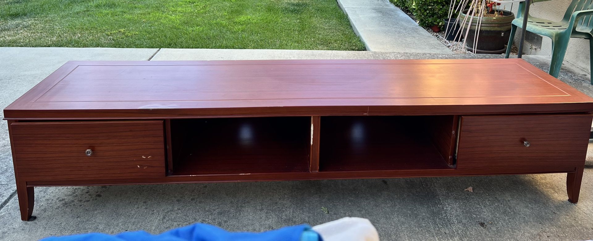 Redwood TV stand two drawers 86.5x21.5x10