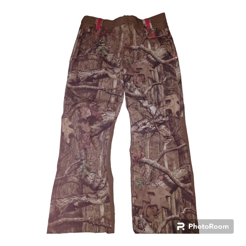 Mossy Oak Break Up Infinity Camo Hunting Red Accents Pants XL 46-48