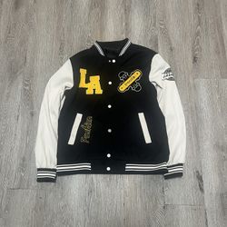 Graphic Two Tone varsity Jacket 