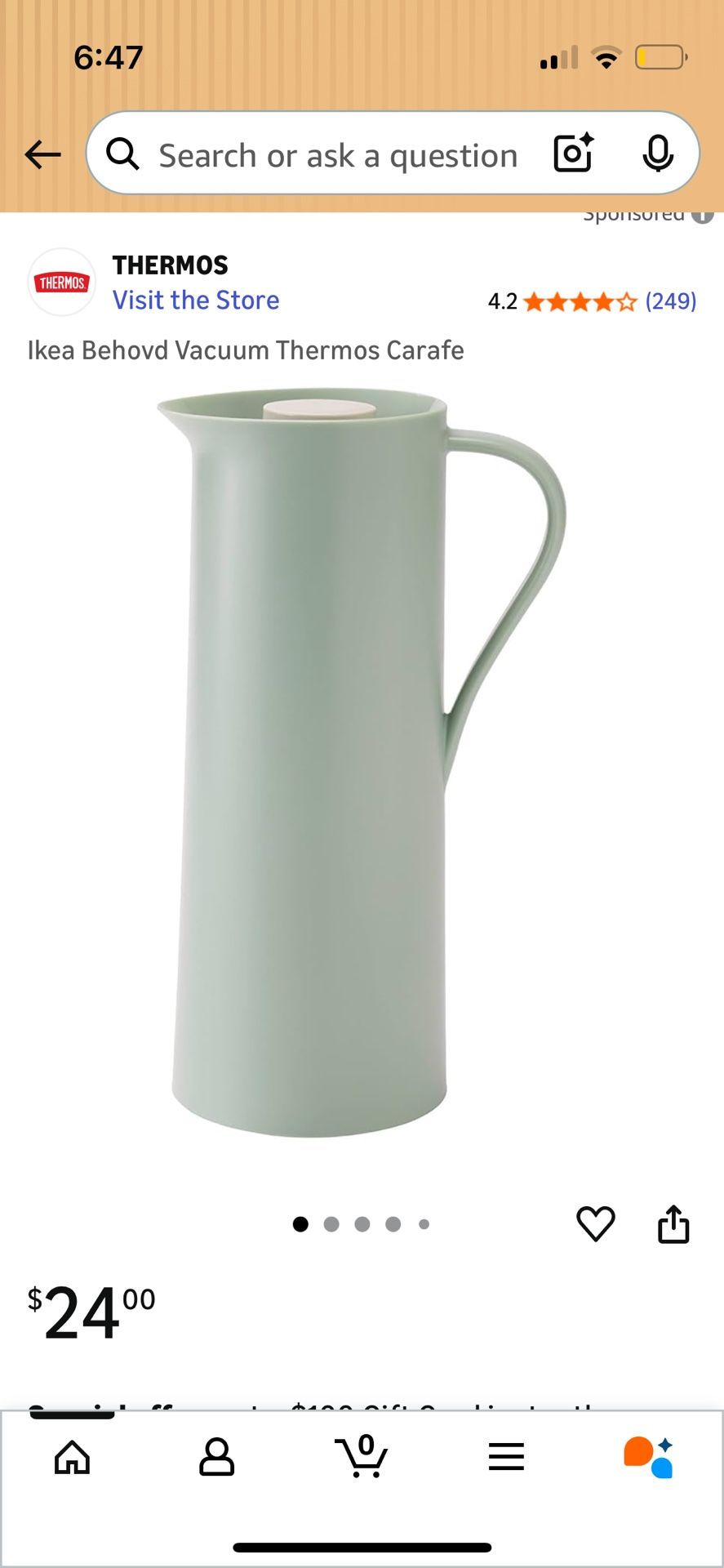 Ikea Behovd Vacuum Thermos Carafe