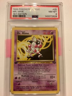 PSA 8 Mr. Mime 1999 Pokemon Jungle 1st Edition #22