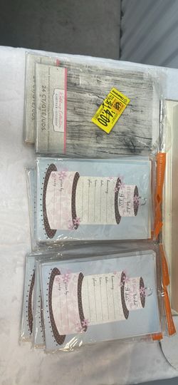 Wedding invitations plus favors bags