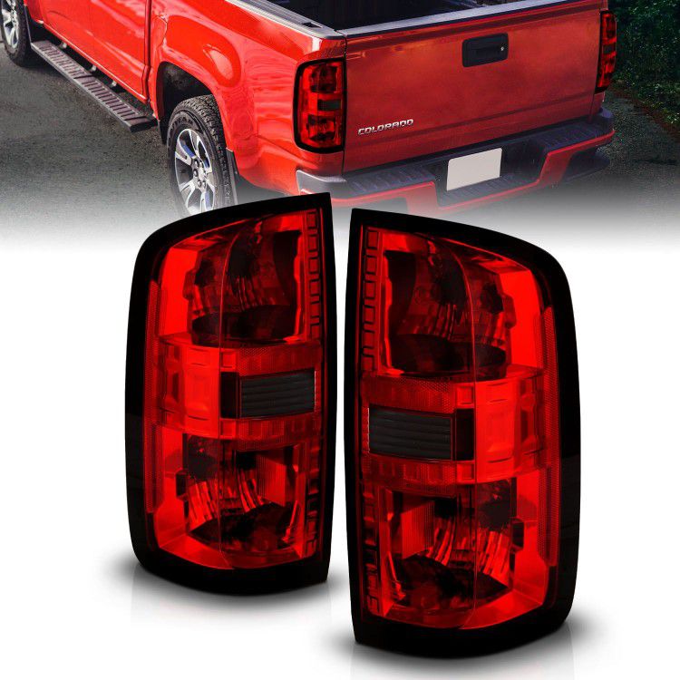 2015-2022 Chevy Colorado Clear Red OE Replacement Tail Light Brake Lamps Pair - Passenger and Driver Side

