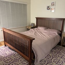 Mission Style Real Wood Bed 