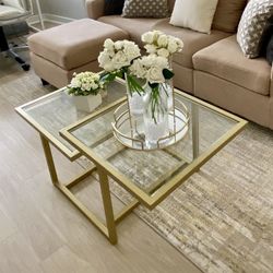 43” Wide Square Modern Coffee Table 