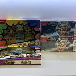 Ascended Heroes First Partners Deluxe Pin Collection Prismatic Evolutions surprise box & bundle x 2