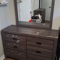 Brown Dresser with mirror