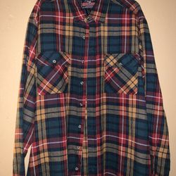 Vintage Men’s Flannel Y2K Depop Button Up