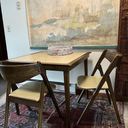 Coronet Mid century Folding Table And 2 Chairs 