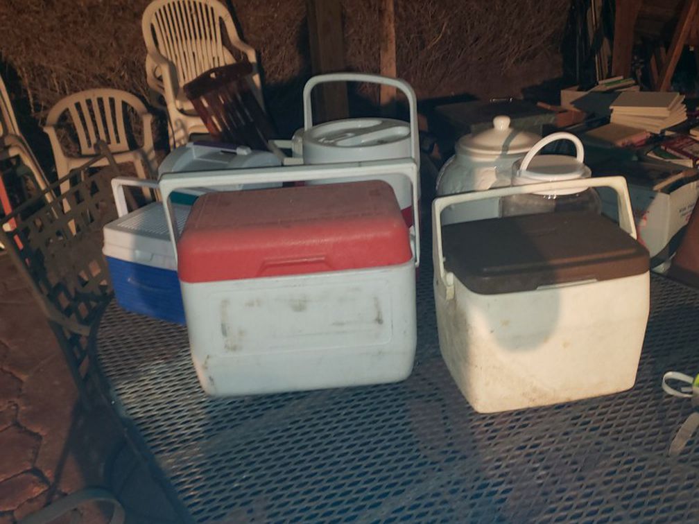 Launch coolers and water coolers.