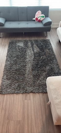 Grey floor rug